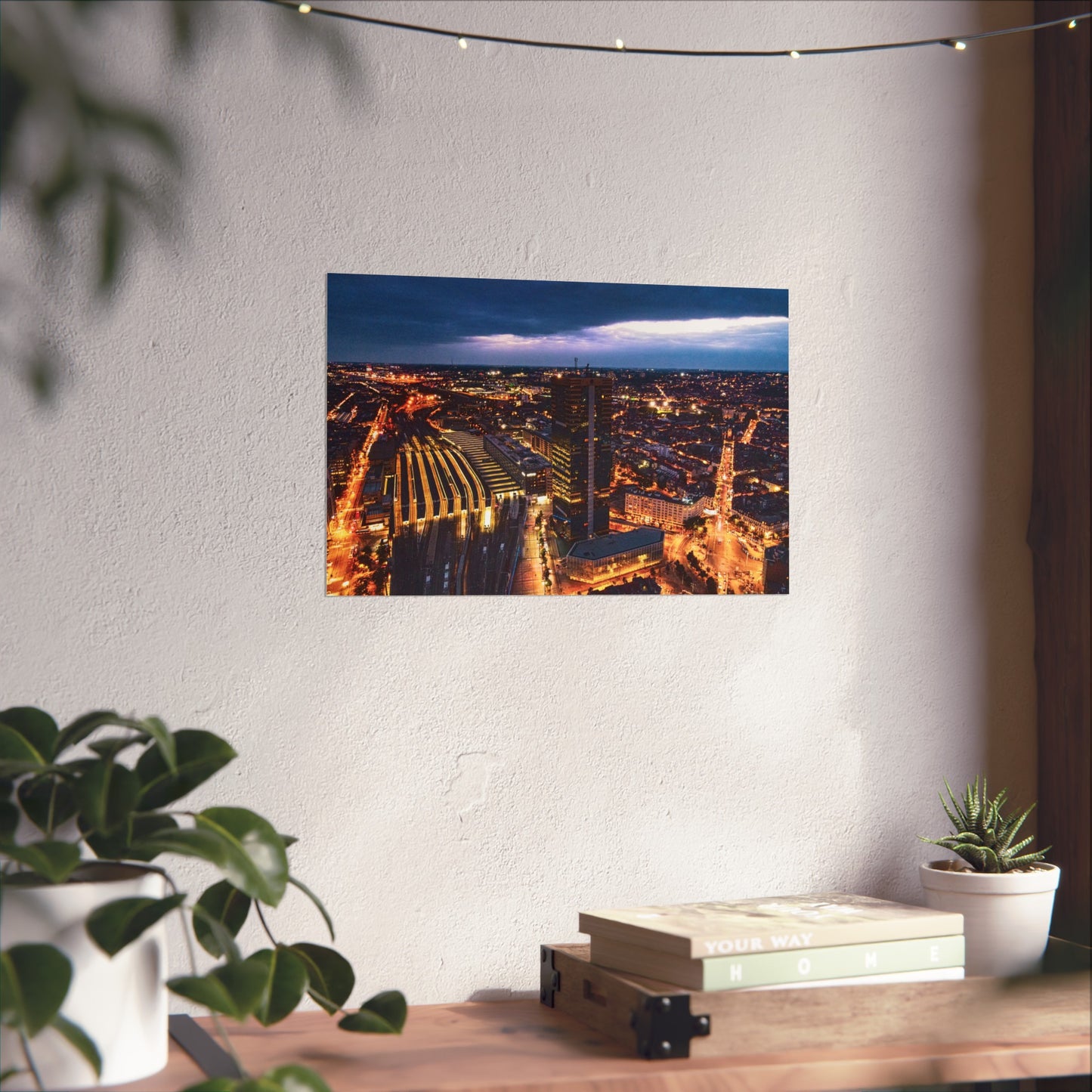 Buildings and lights poster| Matte Horizontal Posters | Home decor| Personalized decor