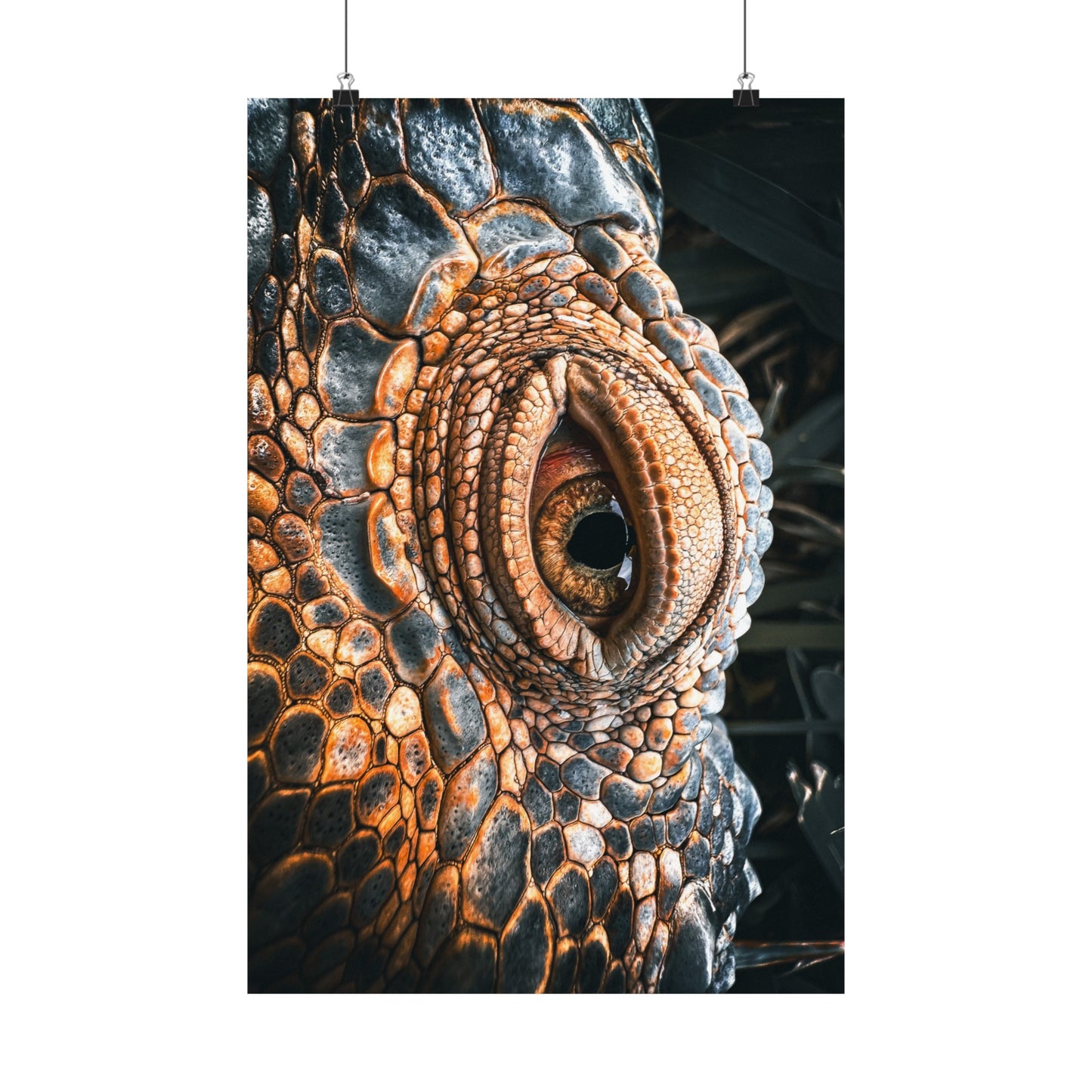 crocodile eye Matte Vertical Posters