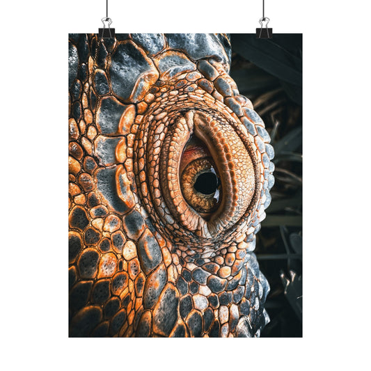 crocodile eye Matte Vertical Posters