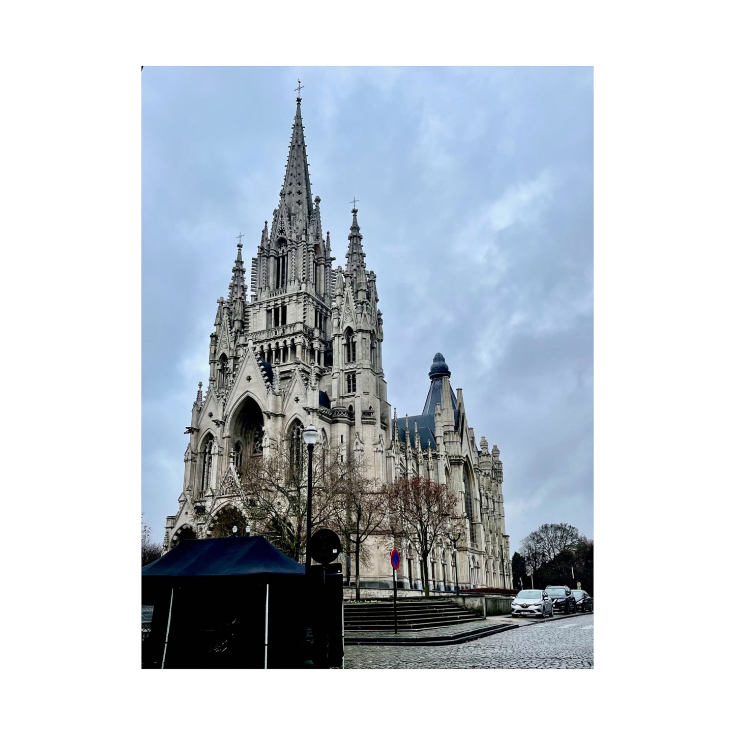 Brussels cathedral Matte Vertical Posters