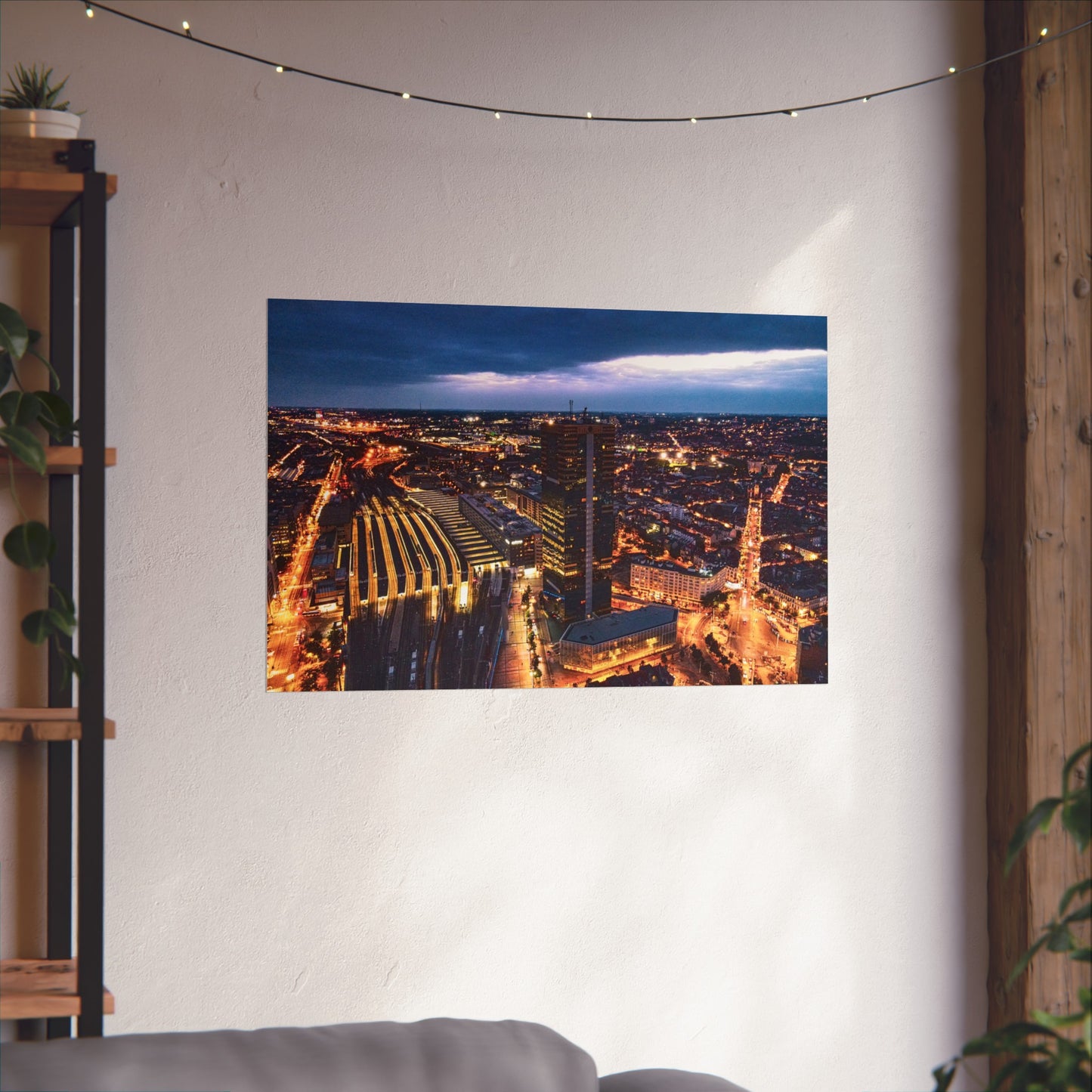 Buildings and lights poster| Matte Horizontal Posters | Home decor| Personalized decor