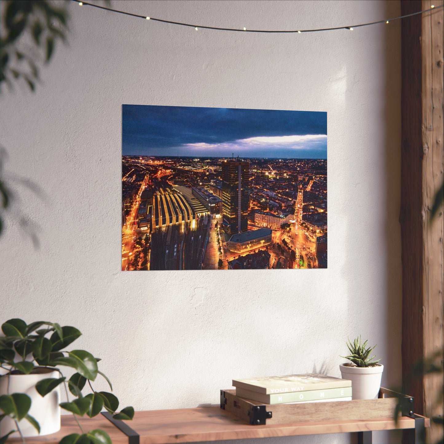 Buildings and lights poster| Matte Horizontal Posters | Home decor| Personalized decor