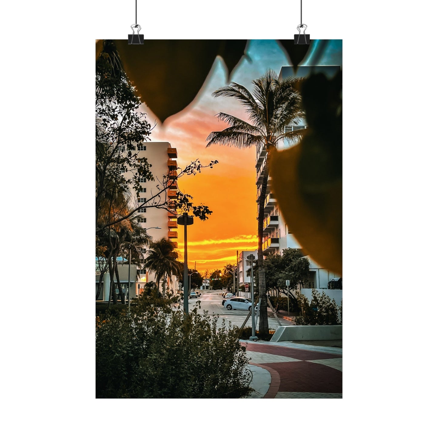 Miami Buildings Matte Vertical Posters