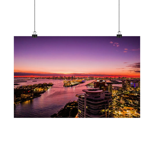 Magical sunset poster | Matte Horizontal Posters | Home decor | Personalized poster