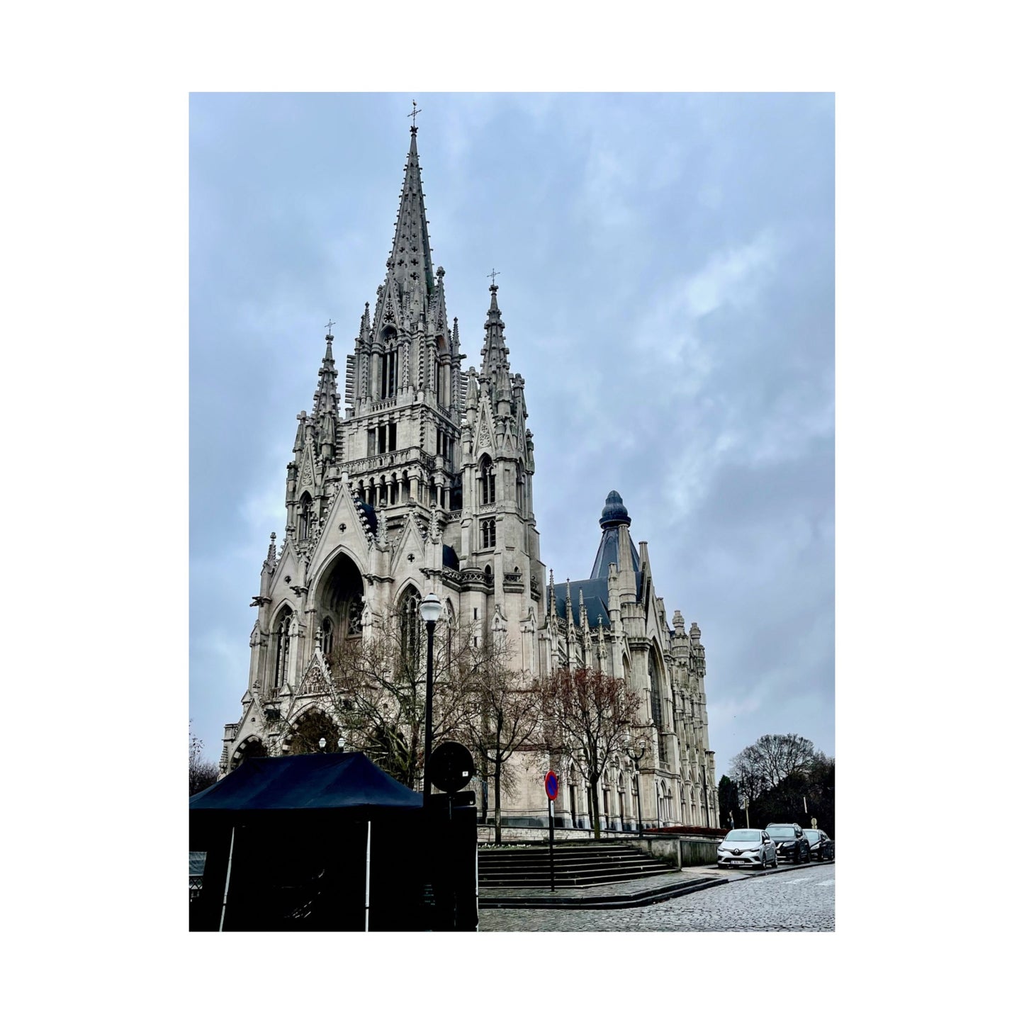 Brussels cathedral Matte Vertical Posters