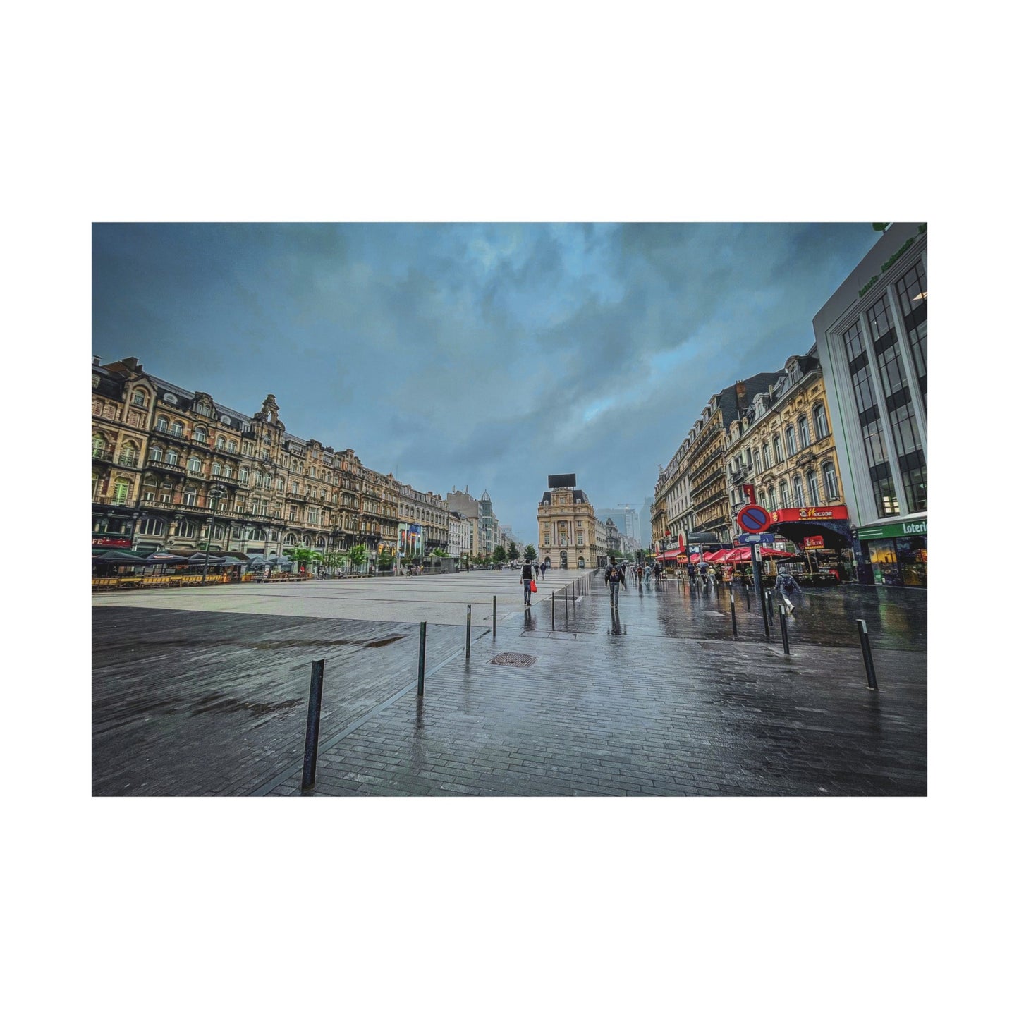 Cloudy afternoon Brussels | Matte Horizontal Posters