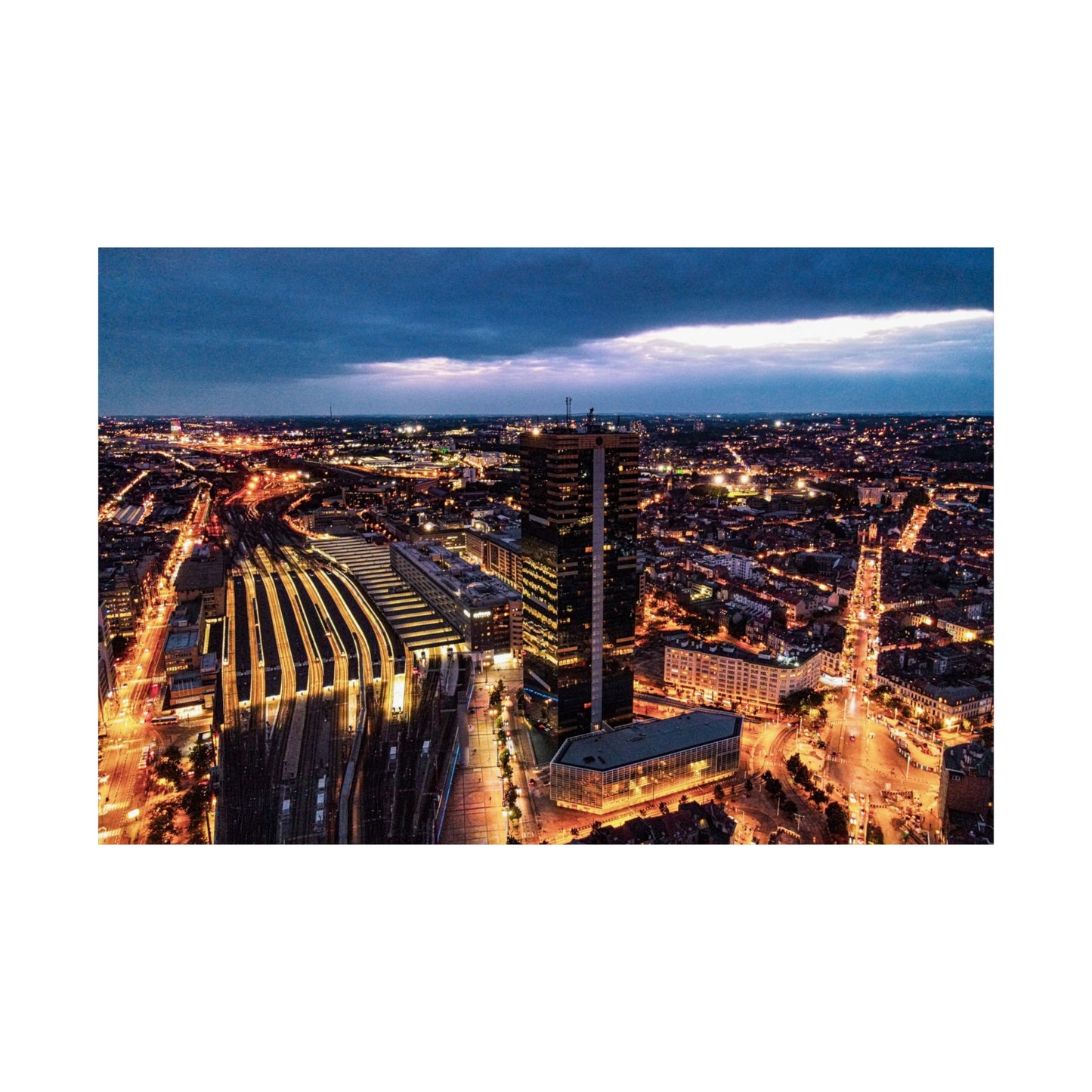 Buildings and lights poster| Matte Horizontal Posters | Home decor| Personalized decor