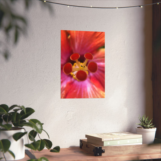 Pink flower Matte Vertical Posters