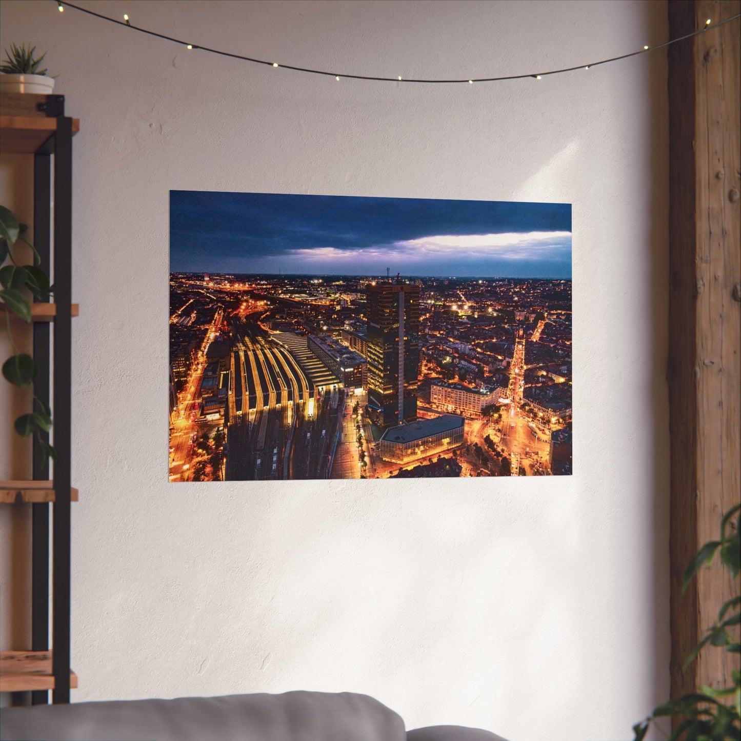 Buildings and lights poster| Matte Horizontal Posters | Home decor| Personalized decor